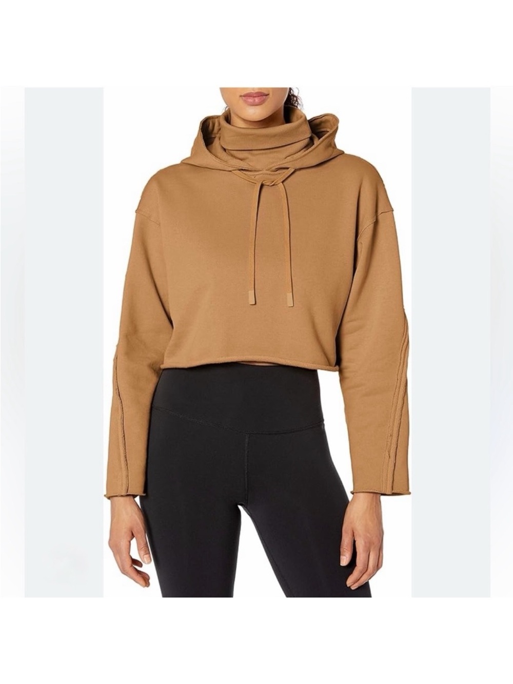ALO Caramel Brown Effortless
Cropped Hoodie Sweatshirt
Pullover Sz Medium